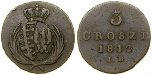 Poland, 3 groszy (trojak), 1812 IB, Warsaw