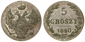 Poland, 5 groszy, 1840 MW, Warsaw