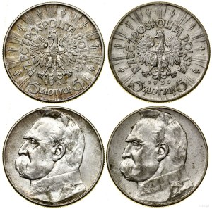 Poland, set: 2 x 5 gold, 1934 and 1935, Warsaw