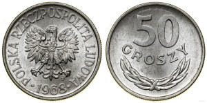 Poland, 50 grosz, 1968, Warsaw