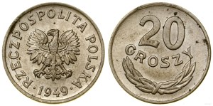 Poland, 20 pennies, 1949, Kremnica