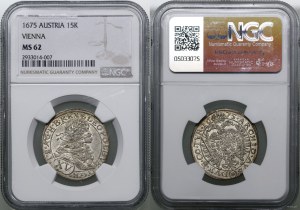 Austria, 15 krajcars, 1675, Vienna