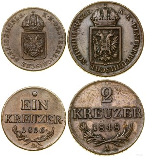 Austria, set of 2 coins, 1816-1848, Vienna