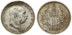 Austria, 1 crown, 1914, Vienna