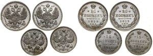 Russia, set of 4 coins, 1912-1915, St. Petersburg