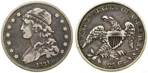 United States of America (USA), 25 cents, 1831, Philadelphia