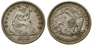 United States of America (USA), 25 cents, 1876, Philadelphia