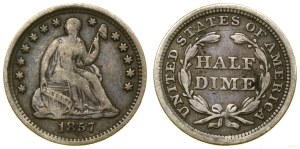United States of America (USA), 1/2 dime, 1857, Philadelphia