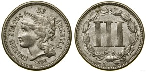 United States of America (USA), 3 cents, 1866, Philadelphia