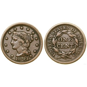 Stany Zjednoczone Ameryki (USA), 1 cent, 1847, Filadelfia