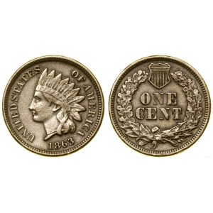 Stany Zjednoczone Ameryki (USA), 1 cent, 1863, Filadelfia