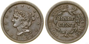 United States of America (USA), 1/2 cent, 1849, Philadelphia