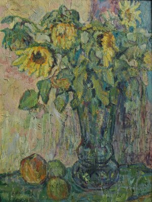 Emilia Bartoszek, Sunflowers in a vase