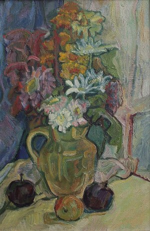 Emilia Bartoszek, Flowers in a Vase, 1985