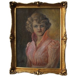 Antoni Kierpal, Portret kobiety w różowej sukni