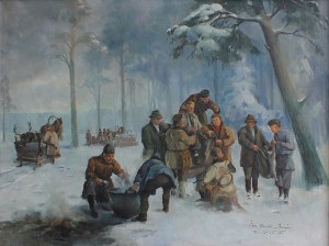 Mieczyslaw Serwin-Oracki, After the hunt, 1950