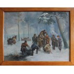 Mieczysław Serwin-Oracki, Po polowaniu, 1950