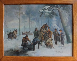 Mieczyslaw Serwin-Oracki, After the hunt, 1950