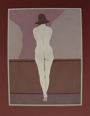 Henryk Plóciennik, Nude of a woman in a backwards hat