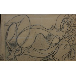 Kazimierz Podsadecki, Porwanie Europy [Akt z bykiem], 1965