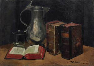 Arthur Wasner, Still life with books