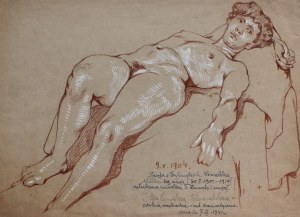 Marian Wawrzeniecki, Lying Nude, 1904