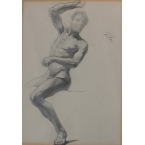 Juliusz Zuber, Männlicher Akt - Studie einer Reiterfigur
