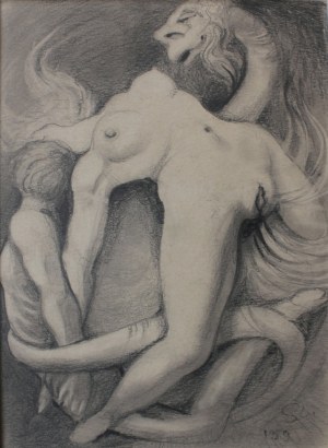 Stefan Żechowski, Fancy erotic scene, 1959