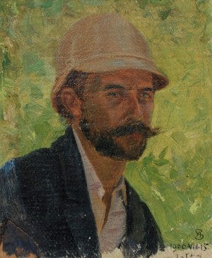 A.N. (19th/20th century), Traveler in a cork helmet in Yalta, 1900