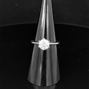 SOLITAIRE RING IN WHITE GOLD - 1 CT F/VS1 - TIF NAT1
