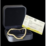 14K YELLOW GOLD TENNIS BRACELET WITH ROUND BRILLIANT-CUT LAB-GROWN DIAMONDS
