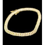 14K YELLOW GOLD TENNIS BRACELET WITH ROUND BRILLIANT-CUT LAB-GROWN DIAMONDS
