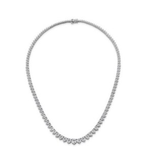 COLLIER DE TENNIS EN DIAMANT DE LABORATOIRE GRADUÉ DE 28 GRAMMES EN OR - 206/W