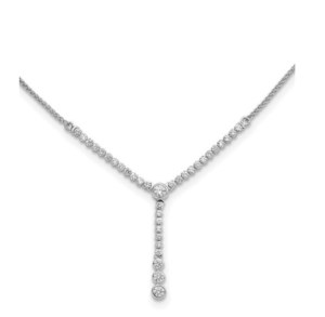 Y-SHAPED GOLD NECKLACE WITH DIAMONDS - 217 LG