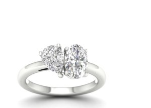 GOLD RING WITH TWO LABGROWN DIAMONDS - 476 LG