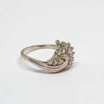 Gold (white) 750/18K ring with 0.36 Ct Diamonds