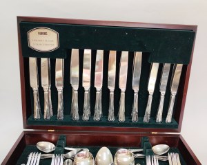 Large set of Viners Dubarry Classic cutlery in original case