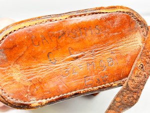 French First War military Huet binoculars used by the British Army in original case