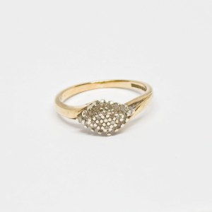 Gold 375/9K ring with 0.23 Ct Diamonds
