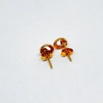 Złote 375/9K kolczki z Diamentami 0.02 Ct (2x0.01 Ct), sztyft