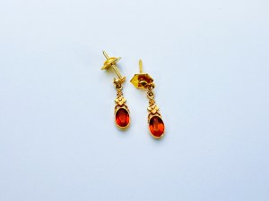 Gold 9K/375 Earrings with Citrines