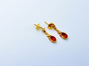 Gold 9K/375 Earrings with Citrines