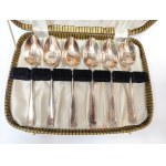 Set of silver-plated spoons in original case