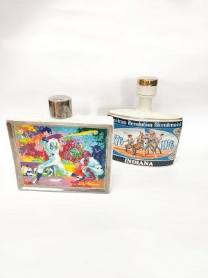 Commemorative Porcelain Whiskey Bottles. USA, Independence Day 1976 and LeRoy Neiman