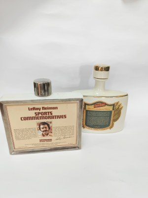 Commemorative Porcelain Whiskey Bottles. USA, Independence Day 1976 and LeRoy Neiman