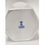 Sześciokątny wazon z białej porcelany, Kaiser, RFN