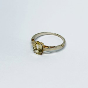 Silver ring with Prasiolite, Gemporia