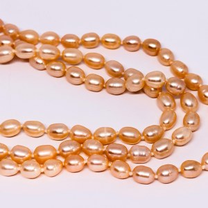 Triple Necklace of Freshwater Pearls, Silver Clasp