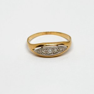 Gold 750/18K ring with 0.09 Ct Diamonds