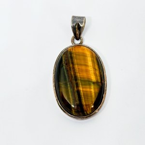 Silver Pendant with Tiger Eye
